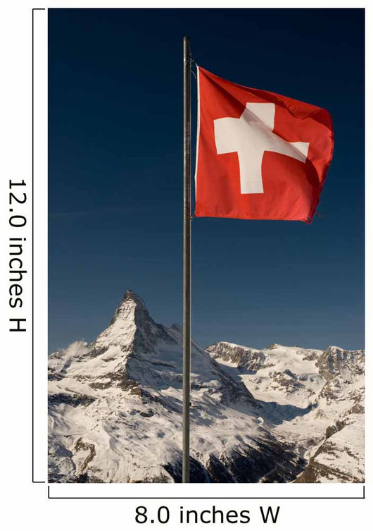 Swiss Flag and Matterhorn Wall Decal