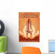 Vintage Space Poster with Wall Decal