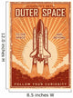 Vintage Space Poster with Wall Decal