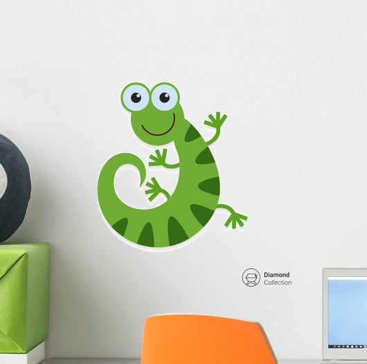 Cute Lizard Icon Wall Decal