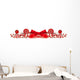 Christmas Border Candy & Ribbon Wall Decal