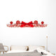 Christmas Border Candy & Ribbon Wall Decal