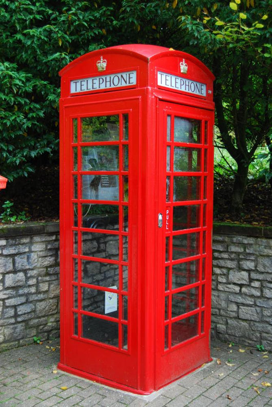 Old British Red Telephone Wall Decal