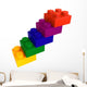 Lego Color Block Stair Wall Decal