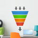 Sales Lead Funnel Flat Wall Decal