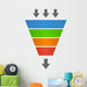 Sales Lead Funnel Flat Wall Decal