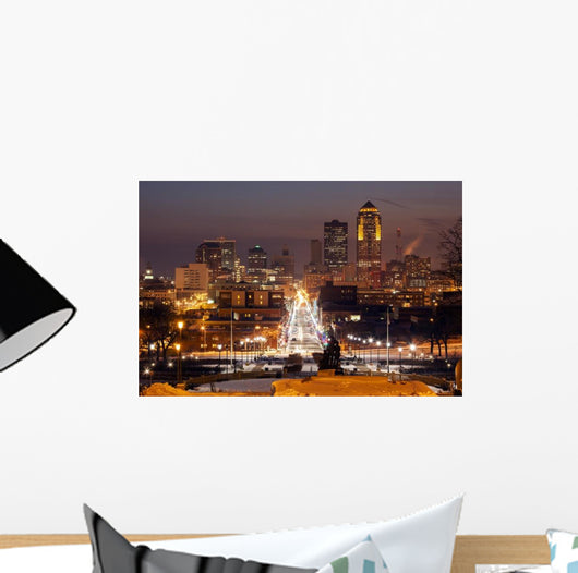 Des Moines Skyline Wall Decal