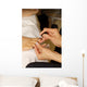 Manicurist Works Customer Nails Wall Decal