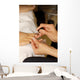 Manicurist Works Customer Nails Wall Decal