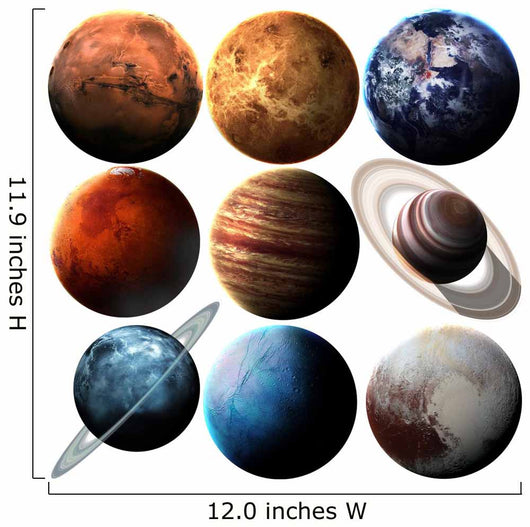 Planets Solar System White Background