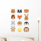 Animal Faces Wall Stickers