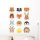 Animal Faces Wall Stickers