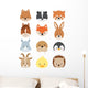Animal Faces Wall Stickers