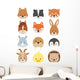 Animal Faces Wall Stickers