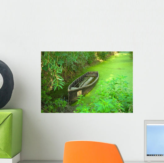 Traditional Wooden Boat River Wall Decal