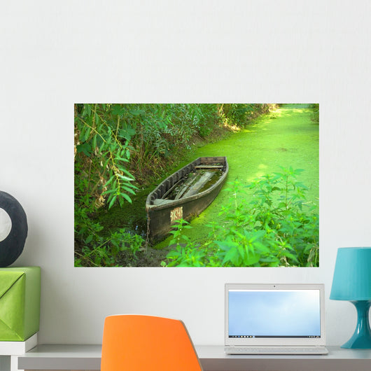 Traditional Wooden Boat River Wall Decal