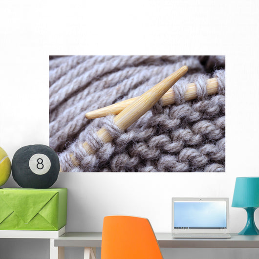 Hand Knitting Wall Decal