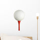 Golf Ball Tee White Wall Decal
