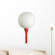 Golf Ball Tee White Wall Decal
