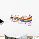 Notes White with Rainbow Wall Decal