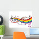 Notes White with Rainbow Wall Decal