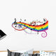Notes White with Rainbow Wall Decal