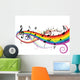 Notes White with Rainbow Wall Decal