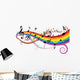 Notes White with Rainbow Wall Decal