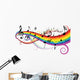 Notes White with Rainbow Wall Decal