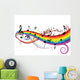 Notes White with Rainbow Wall Decal