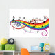 Notes White with Rainbow Wall Decal