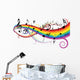 Notes White with Rainbow Wall Decal