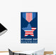 Veterans Day Flat Medals Wall Decal