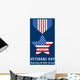 Veterans Day Flat Medals Wall Decal