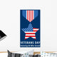Veterans Day Flat Medals Wall Decal