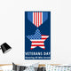 Veterans Day Flat Medals Wall Decal