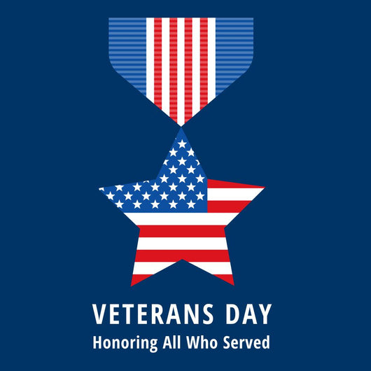 Veterans Day Flat Medals Wall Decal