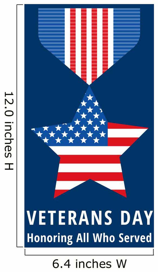 Veterans Day Flat Medals Wall Decal