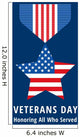 Veterans Day Flat Medals Wall Decal