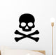Crossbones Death Skull Wall Decal