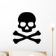 Crossbones Death Skull Wall Decal