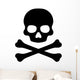 Crossbones Death Skull Wall Decal