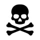 Crossbones Death Skull Wall Decal