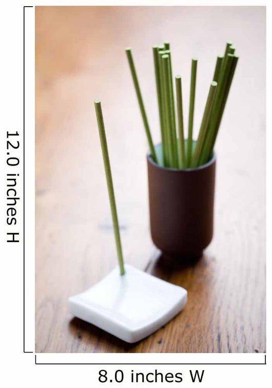 Green Incense Sticks Brown Wall Decal