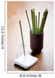 Green Incense Sticks Brown Wall Decal