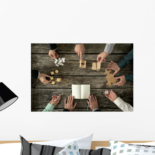 Eight Businessmen Planning Strategy Wall Decal