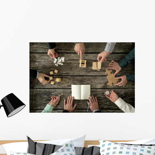 Eight Businessmen Planning Strategy Wall Decal