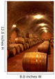 Tuscan Wine Cellar Barrels Wall Decal