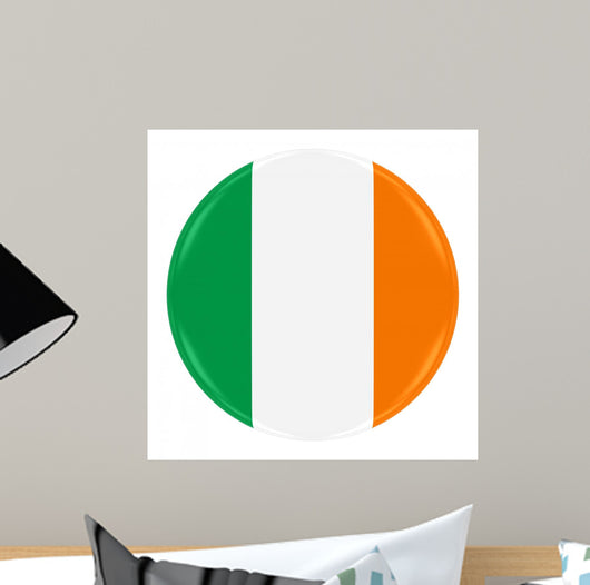 Irish Flag Badge Wall Decal