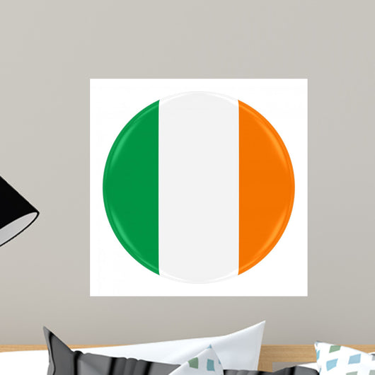 Irish Flag Badge Wall Decal